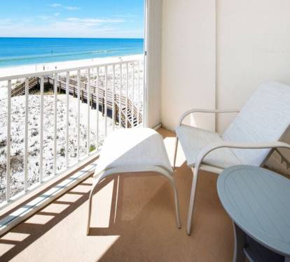 Balcony - 
Gulf Dunes 413 Fort Walton Beach Okaloosa Island Vacation Rentals