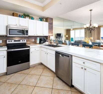 Kitchen - 
Gulf Dunes 609 Fort Walton Beach Okaloosa Island Vacation Rentals