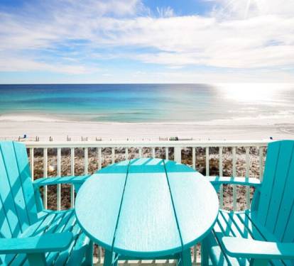 Balcony - 
Gulf Dunes 609 Fort Walton Beach Okaloosa Island Vacation Rentals