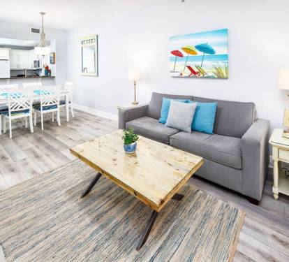 Living Room - 
Summer Place Resort, Unit 305 Okaloosa Island Fort Walton Beach Vacation Rentals