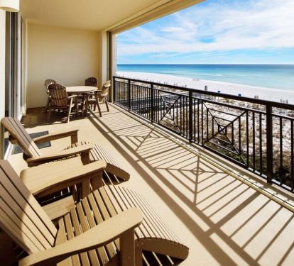 Balcony - 
Bella Riva Resort, Okaloosa Island Fort Walton Beach Florida Vacation Rentals
