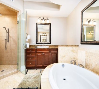 Master Bathroom - 
Bella Riva Resort, Okaloosa Island Fort Walton Beach Florida Vacation Rentals