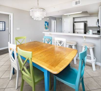 Dining Area - 
Gulf Dunes Resort Unit 108 Okaloosa Island Fort Walton Beach FL