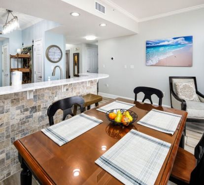 Dining Area - Waters Edge Resort Unit 412 Fort Walton Beach Okaloosa Island Vacation Rentals