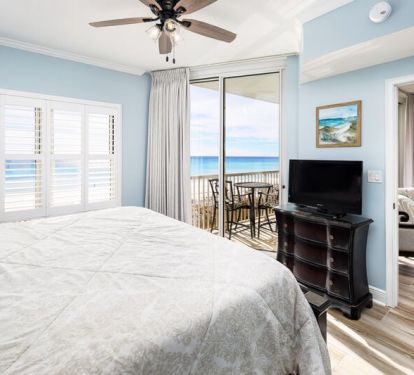 Master Bedroom - 
Waters Edge Resort Unit 412 Fort Walton Beach Okaloosa Island Vacation Rentals