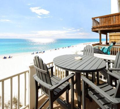 Balcony Second (Main) Level - 
Sanddollar Townhomes Unit 6 Miramar Beach Destin Florida Vacation Beach House Rentals