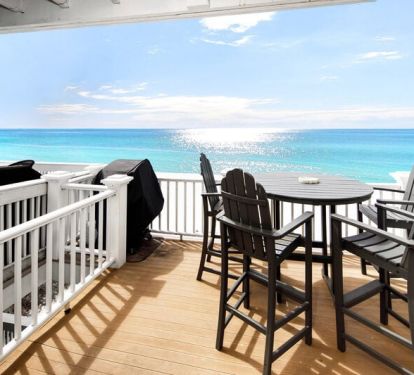 Balcony Second (Main) Level - 
Sanddollar Townhomes Unit 6 Miramar Beach Destin Florida Vacation Beach House Rentals