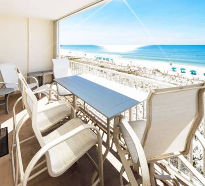 Private Balcony - 
Gulf Dunes 413 Fort Walton Beach Okaloosa Island Vacation Rentals