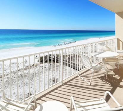 Balcony - 
Gulf Dunes 612 Fort Walton Beach Okaloosa Island Vacation Rentals