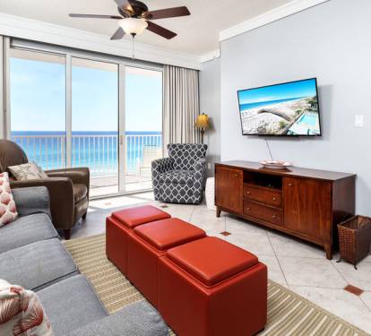 Living Room - 
Gulf Dunes 612 Fort Walton Beach Okaloosa Island Vacation Rentals