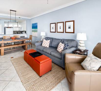 Living Room - 
Gulf Dunes 612 Fort Walton Beach Okaloosa Island Vacation Rentals
