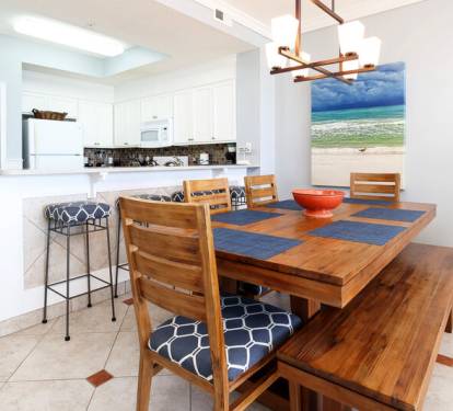 Dining Area - 
Gulf Dunes 612 Fort Walton Beach Okaloosa Island Vacation Rentals