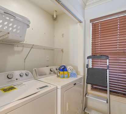 In unit washer and dryer make your stay feel more like home!