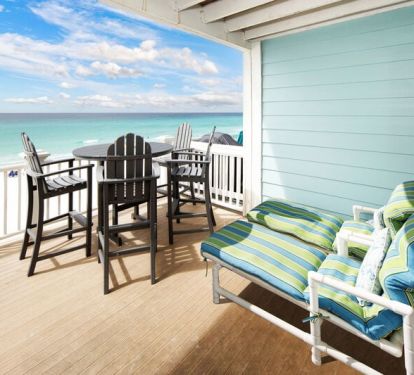 Balcony Second (Main) Level - 
Sanddollar Townhomes Unit 6 Miramar Beach Destin Florida Vacation Beach House Rentals