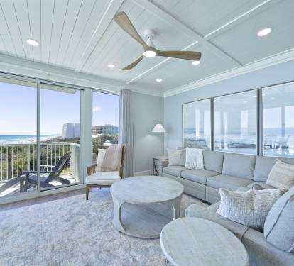 The view out of the living room looking east