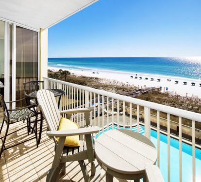 Balcony - 
Waters Edge Resort Unit 412 Fort Walton Beach Okaloosa Island Vacation Rentals
