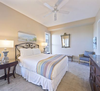 Coastal-inspired primary suite with plenty of space