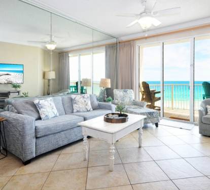 Living Room - 
Gulf Dunes 609 Fort Walton Beach Okaloosa Island Vacation Rentals