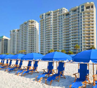 Silver Beach Towers from the Beach
