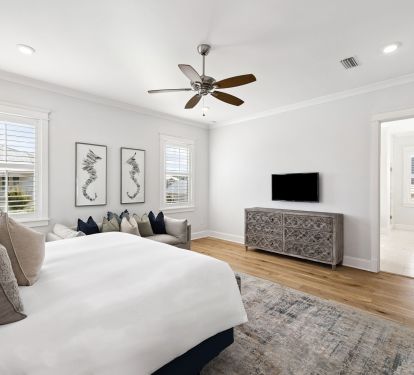 Primary King Suite - Seating Area + Flat-Screen TV