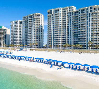 Silver Beach Towers from the beach