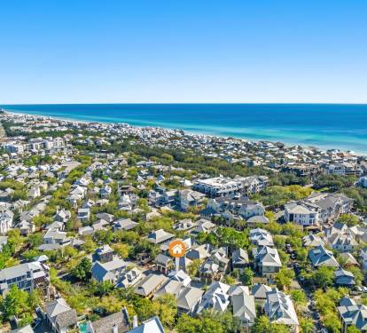 Aerial View - Offering a Quick Bike Ride to the Beach