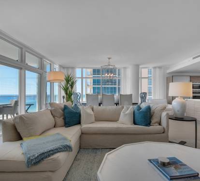 Living Area with Access to Private Balcony