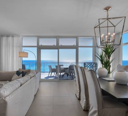 Access to Private Balcony off Living and Dining Areas