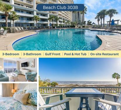 Beach Club 303B 3-bedroom / 3-bathroom