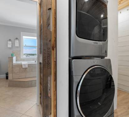 Laguna Beach Daze Stack Washer + Dryer in Primary Bath Closet