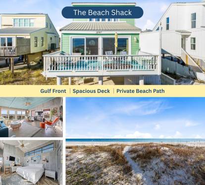 The Beach Shack: Gulf Front ¦Spacious Deck ¦Private Beach Path