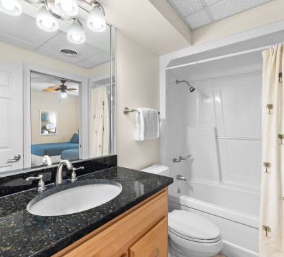 Queen Guest En-Suite - Single Vanity & Shower/Tub Combo