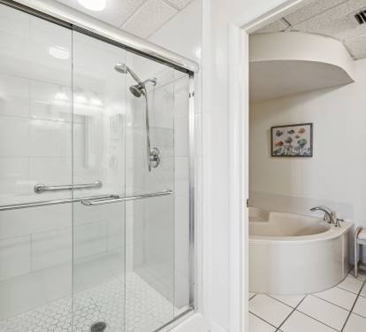 Primary King En-Suite - Soaking Tub & Walk-In Shower
