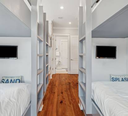 Each Bunk is Equipped with a Flat-Screen TV!