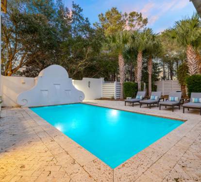 Enjoy the Private Heated Pool Day or Night!