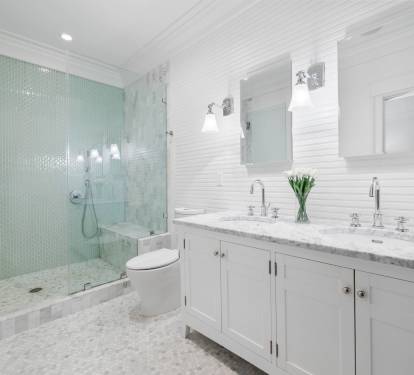 2nd Floor Guest En Suite - Equipped with Dual Vanites and Shower