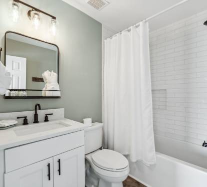 Guest Bathroom - Equipped with a Tub/Shower Combo