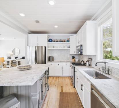 Fully Equipped Kitchen Offering Stainless Steel Appliances