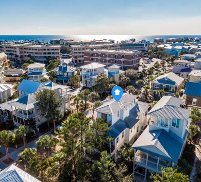 Aerial View - Just a Quick Bike Ride to the Beach!