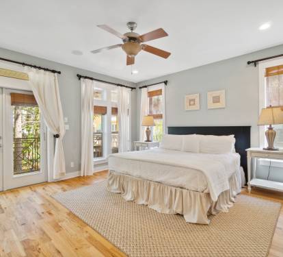 1st Floor Primary Suite - Furnished with a King Size Bed