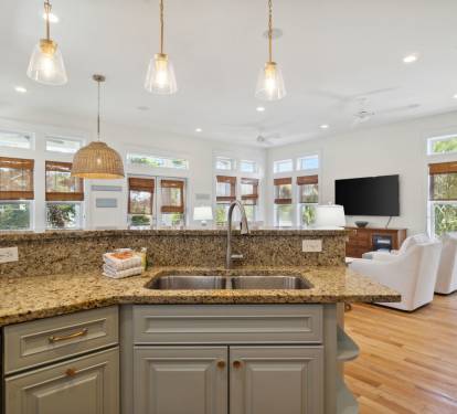 Kitchen is Open to Living Space