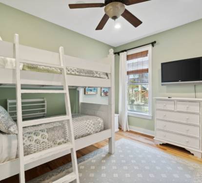 1st Floor Bunk Room - Furnished with a Twin over Twin Bunk Bed