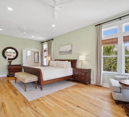 2nd Floor Primary Suite - Furnished with a King Size Bed
