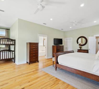 2nd Floor Primary Suite - Also Furnished with a Twin over Twin Bunk Bed