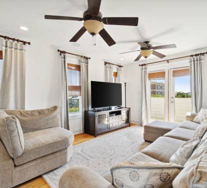 3rd Floor Living Room - Equipped with a Large Flat Screen TV