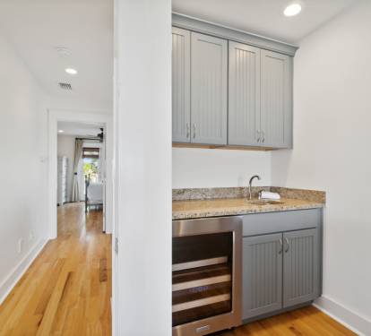 3rd Floor Living Room - Featuring a Wet Bar with Wine Cooler