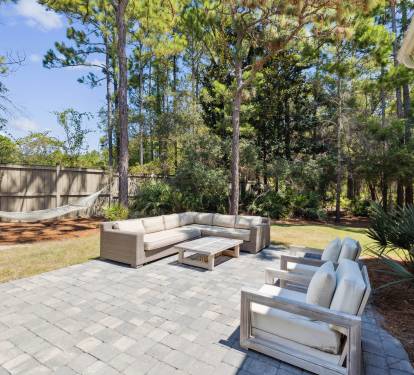 Spend Lazy Days in the Hammock & Enjoy Cozy Seating on the Patio