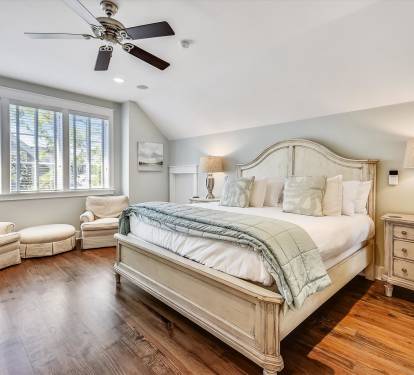Spacious second floor primary bedroom with room to relax and recharge