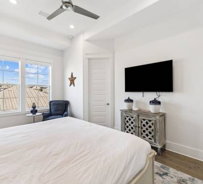 Primary King Suite - Equipped with a Flat-Screen TV
