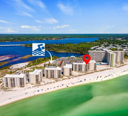 Aerial View - Steps from the Beach!
